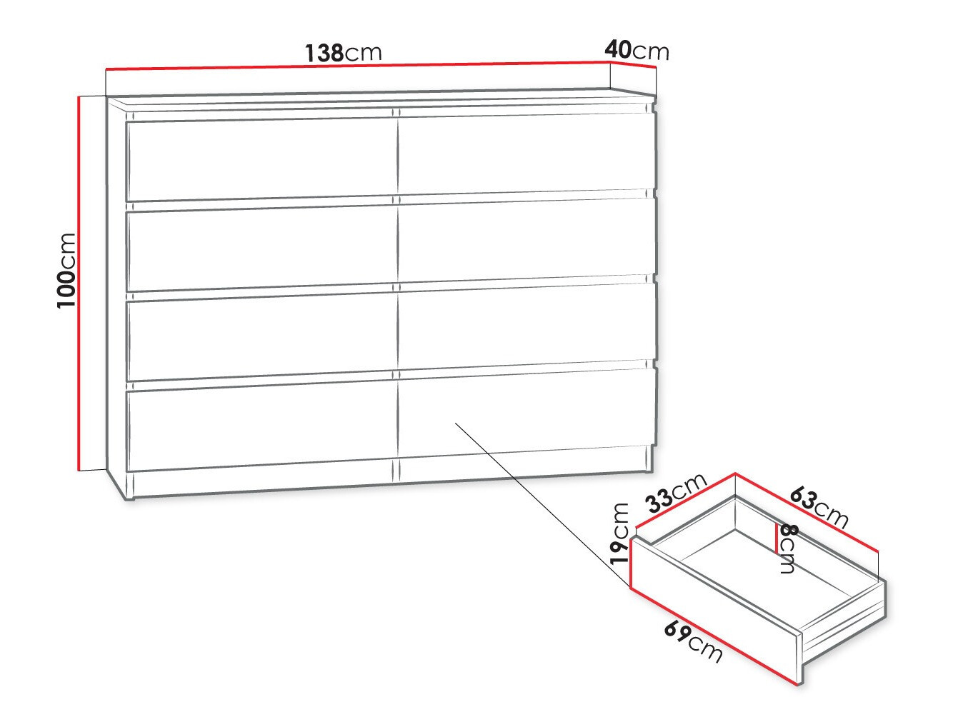 Kommoden Comfivo Structor III (Weiß)