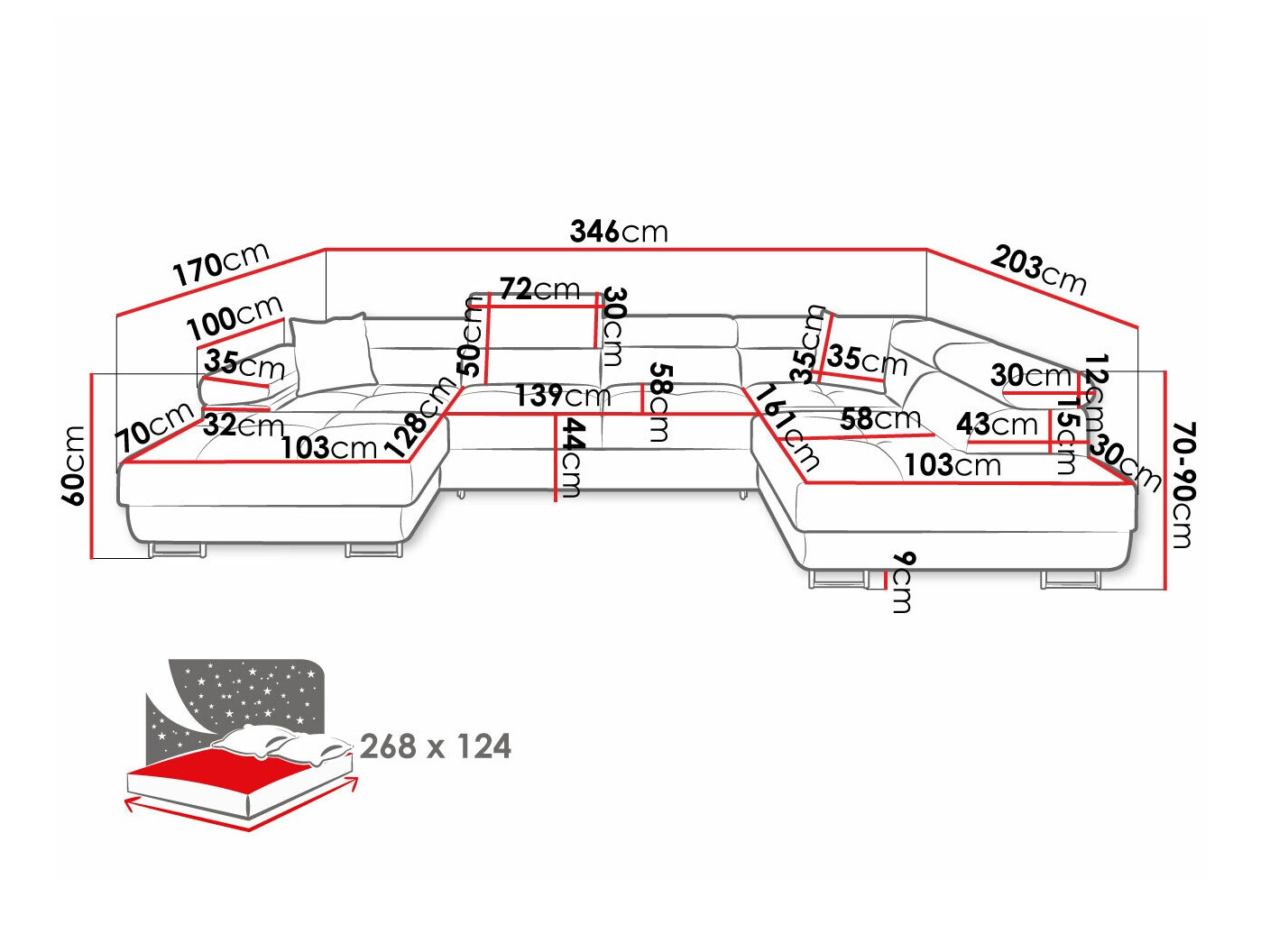 Ecksofa Comfivo Vinetum III (Manila 02)