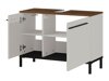 Badezimmer-Set Ruvlevu 104 (Hellgrau + Nussholzoptik)