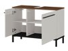 Badezimmer-Set Ruvlevu 105 (Hellgrau + Nussholzoptik)