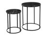 Couchtischset Richardson 120 (Schwarzer Marmor + Schwarz)