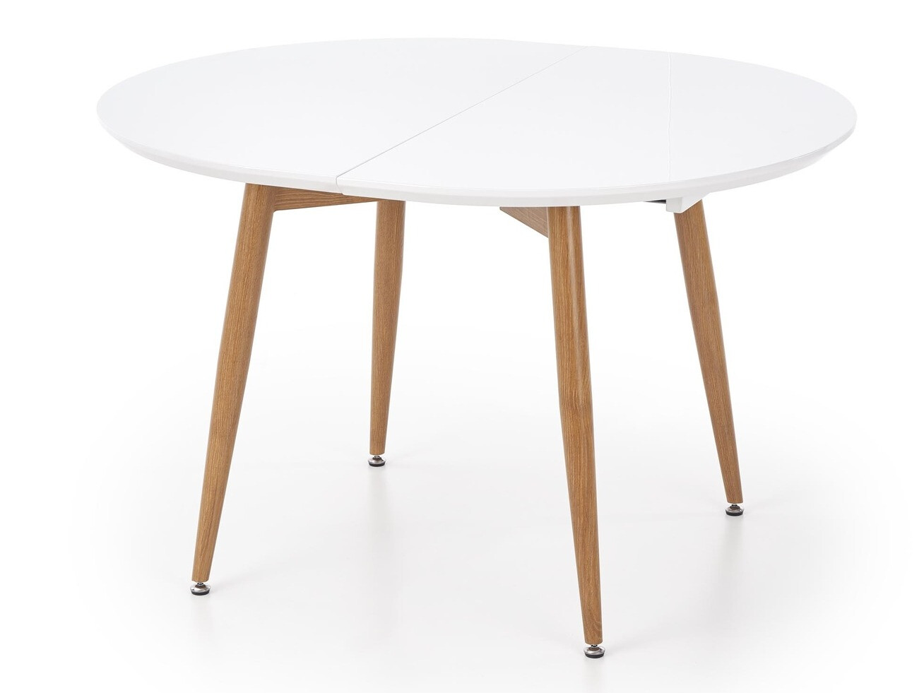 Tisch Houston Humus (Weiß + Eichenholzoptik Honig)