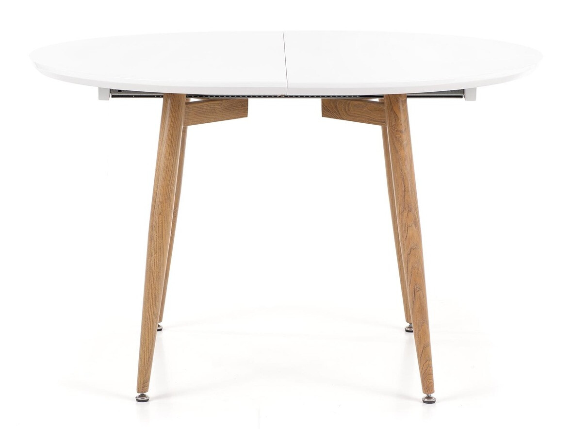 Tisch Houston Humus (Weiß + San Remo Eichenholzoptik)