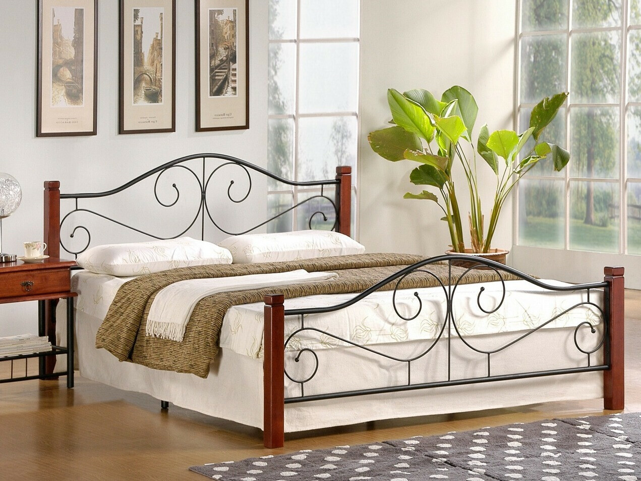 Bett Houston 574 (Kirsche + Schwarz)