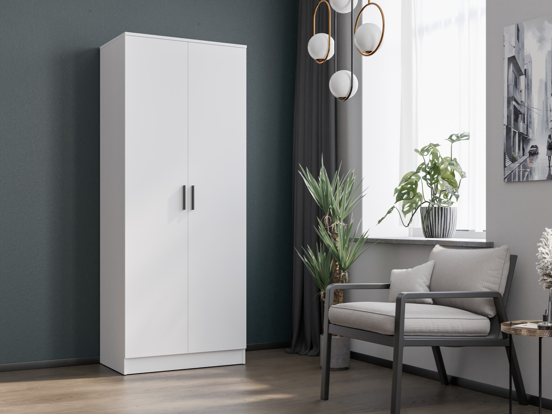 Kleiderschrank Orlando 221 (Weiß)