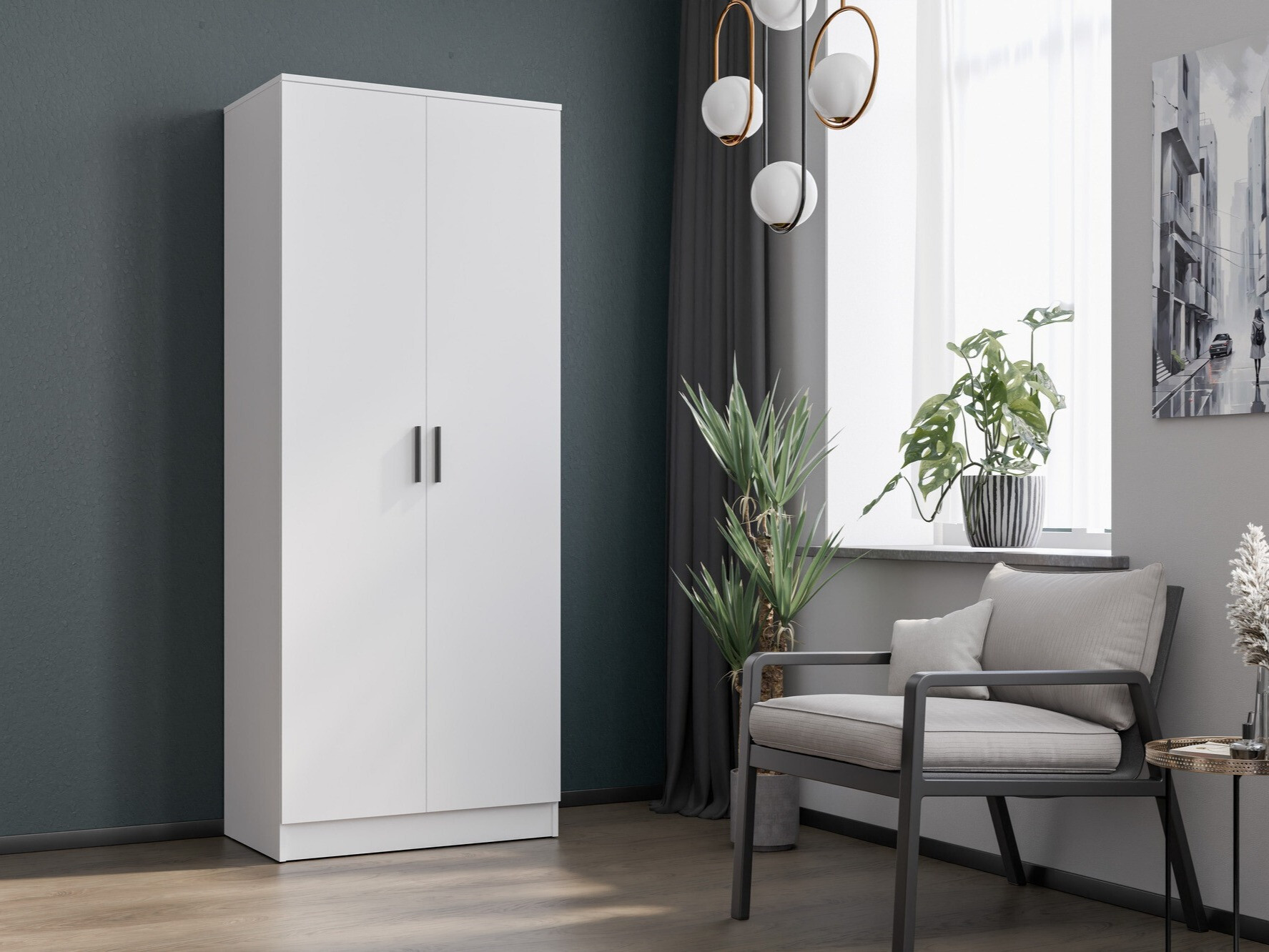 Kleiderschrank Orlando 221 (Weiß)