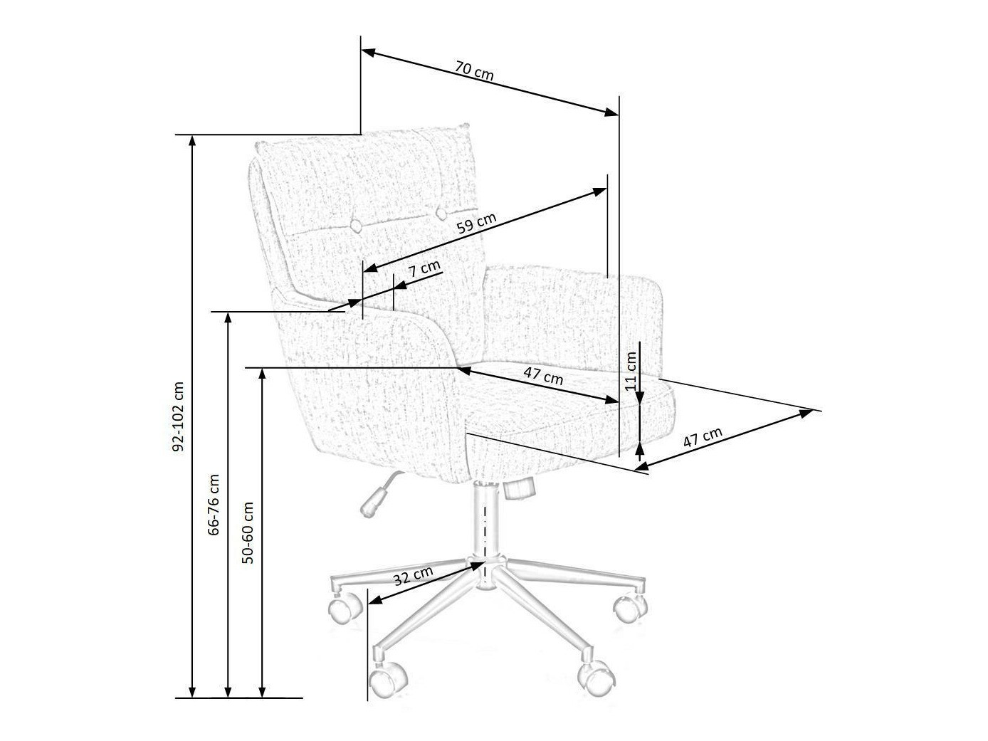 Bürostuhl Houston 1262 (Hellbraun)