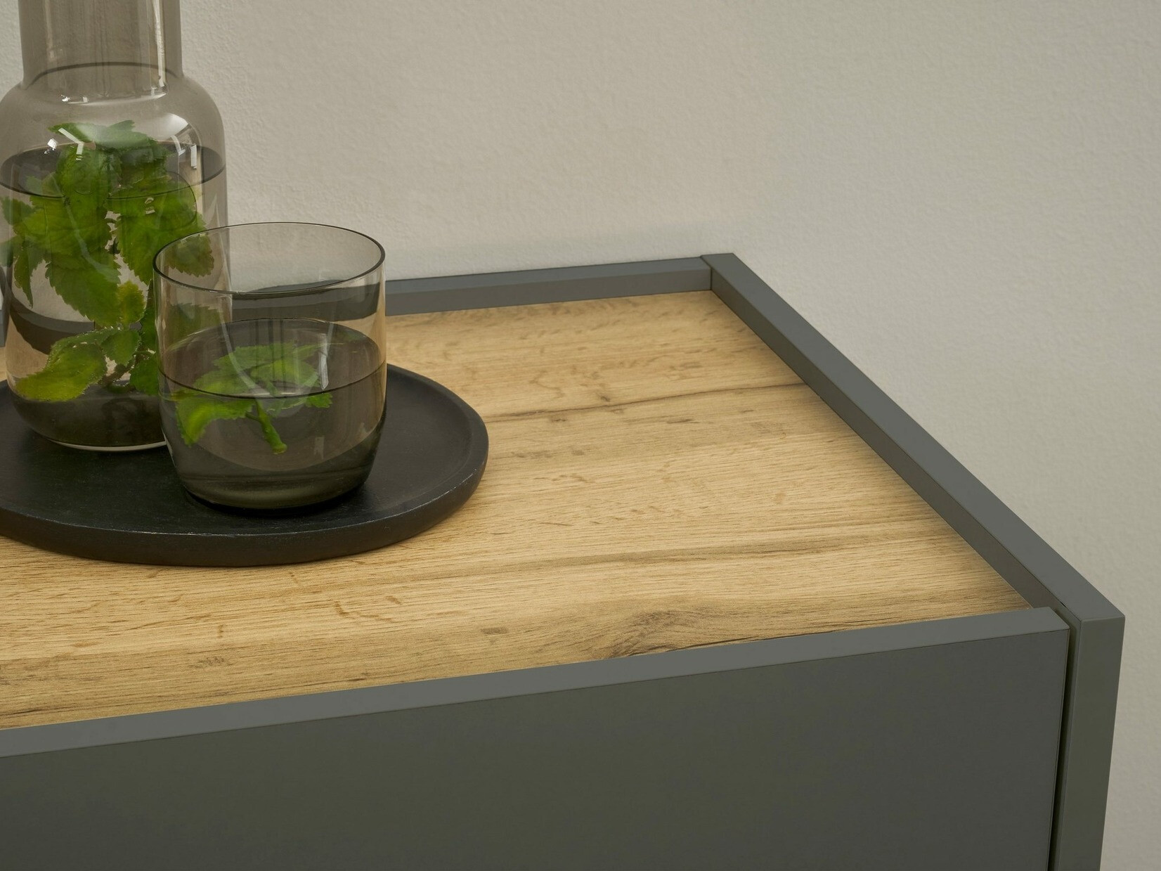 Hängeschrank Elbsori 109 (Anthrazit + Wotan Eiche)