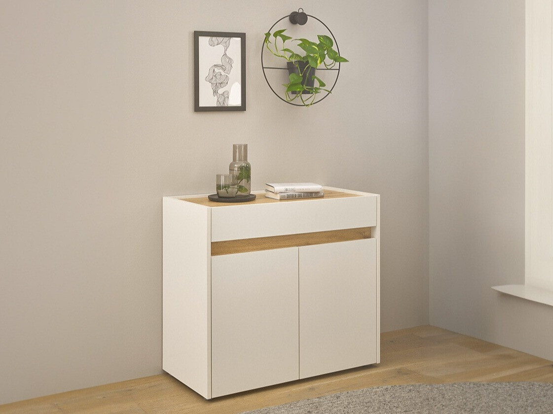 Kommoden Elbsori 110 (Weiß + Wotan Eiche)