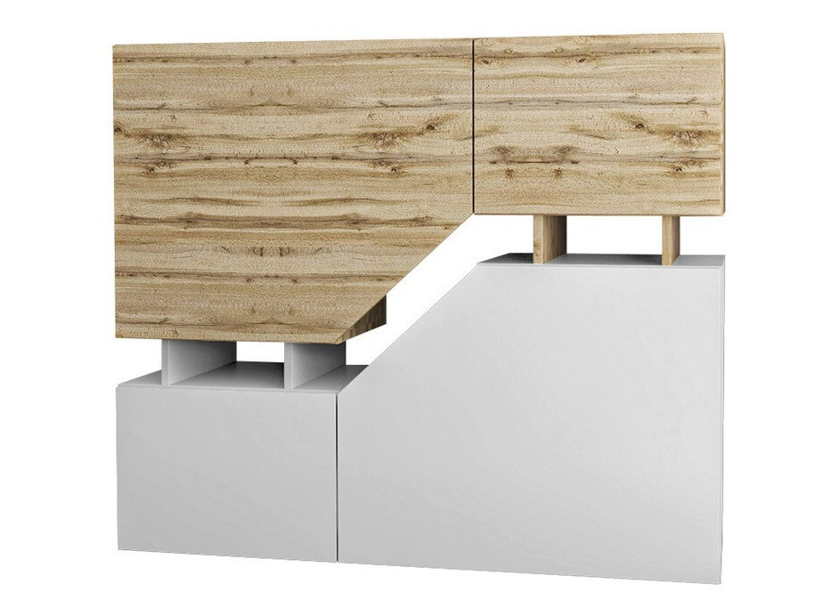 Sideboard Comfivo Daldune (Wotan Eiche + Weiß)