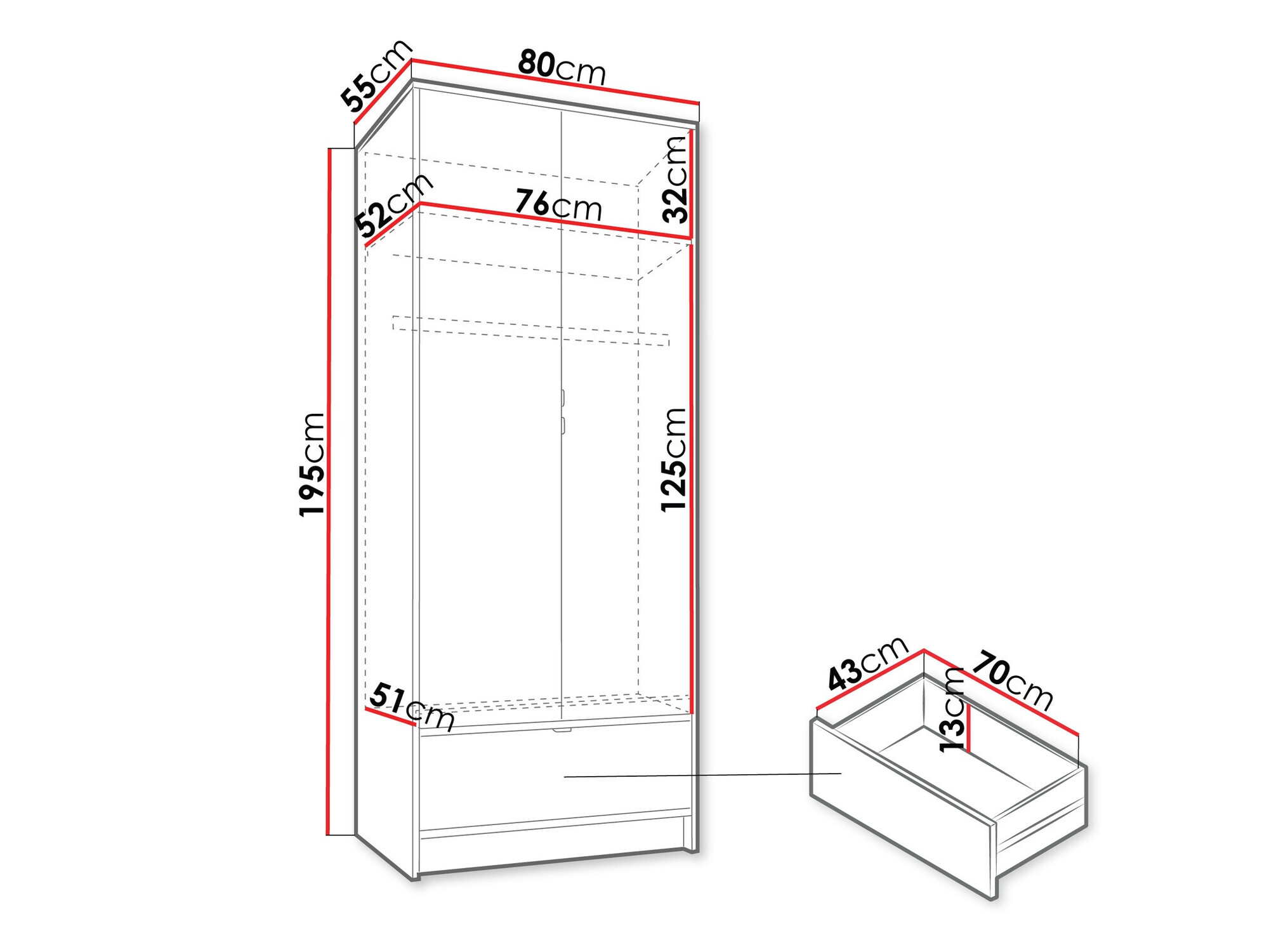 Kleiderschrank Comfivo P107