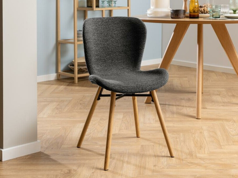 Stuhl Norsica 788 (Anthrazit + Helles Holz)