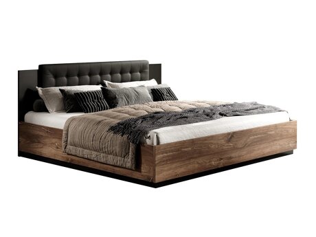 Bett Felelie 111 (Eichenholzoptik Flagstaf dunkel + Kupfer)