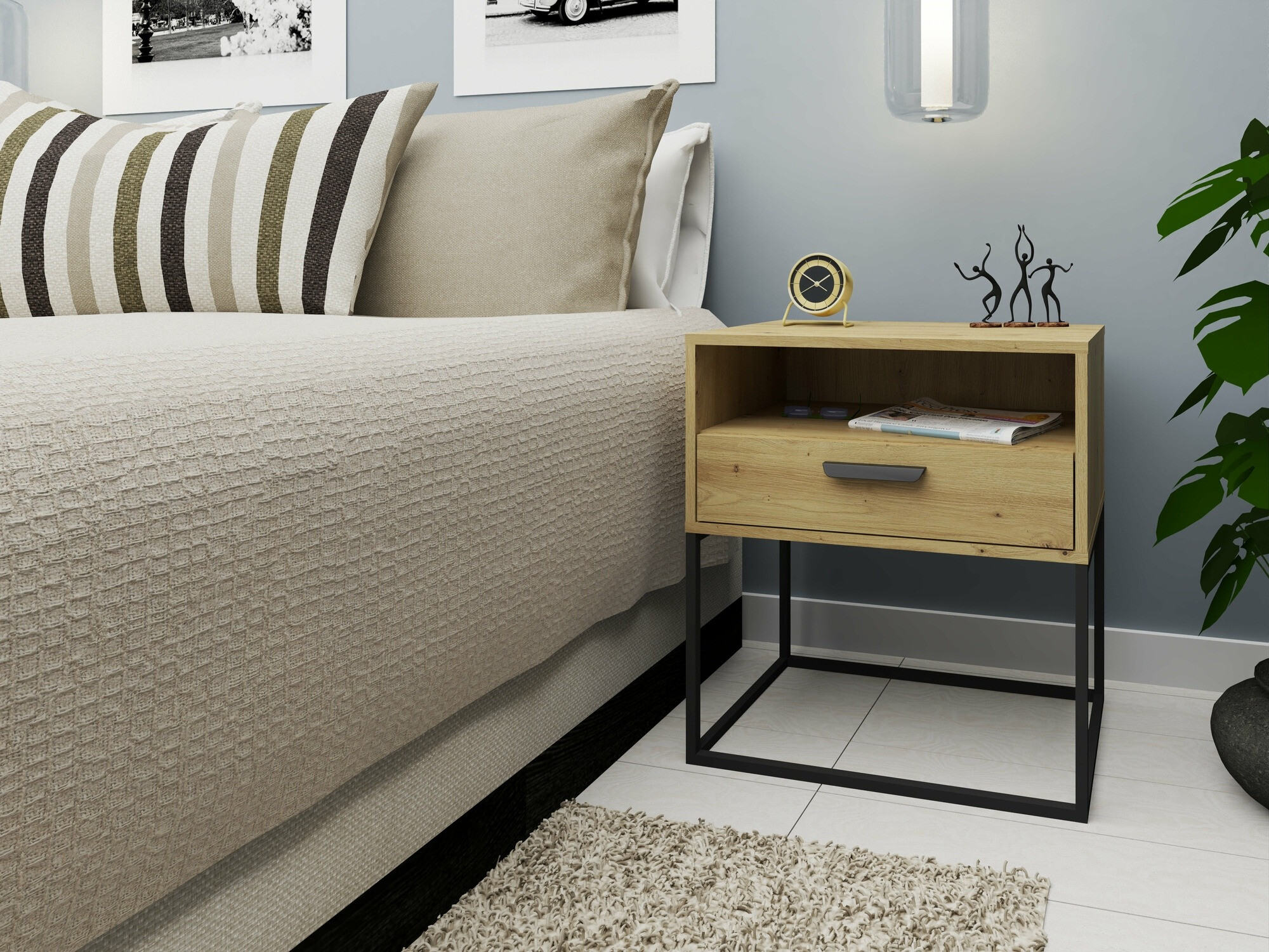 Nachttisch Bristol 192 (Artisan Eichenholzoptik)