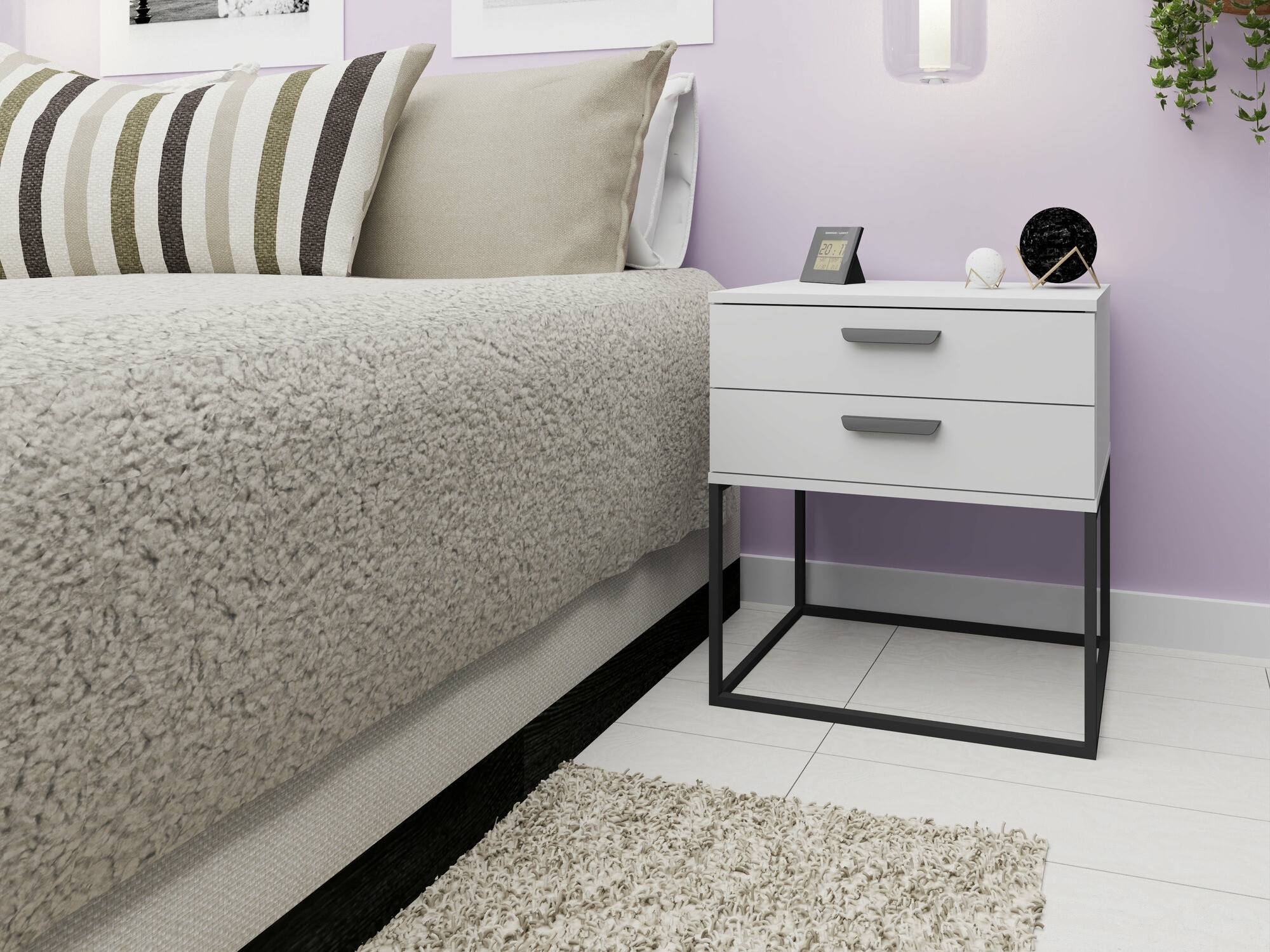 Nachttisch Bristol 194 (Weiß)