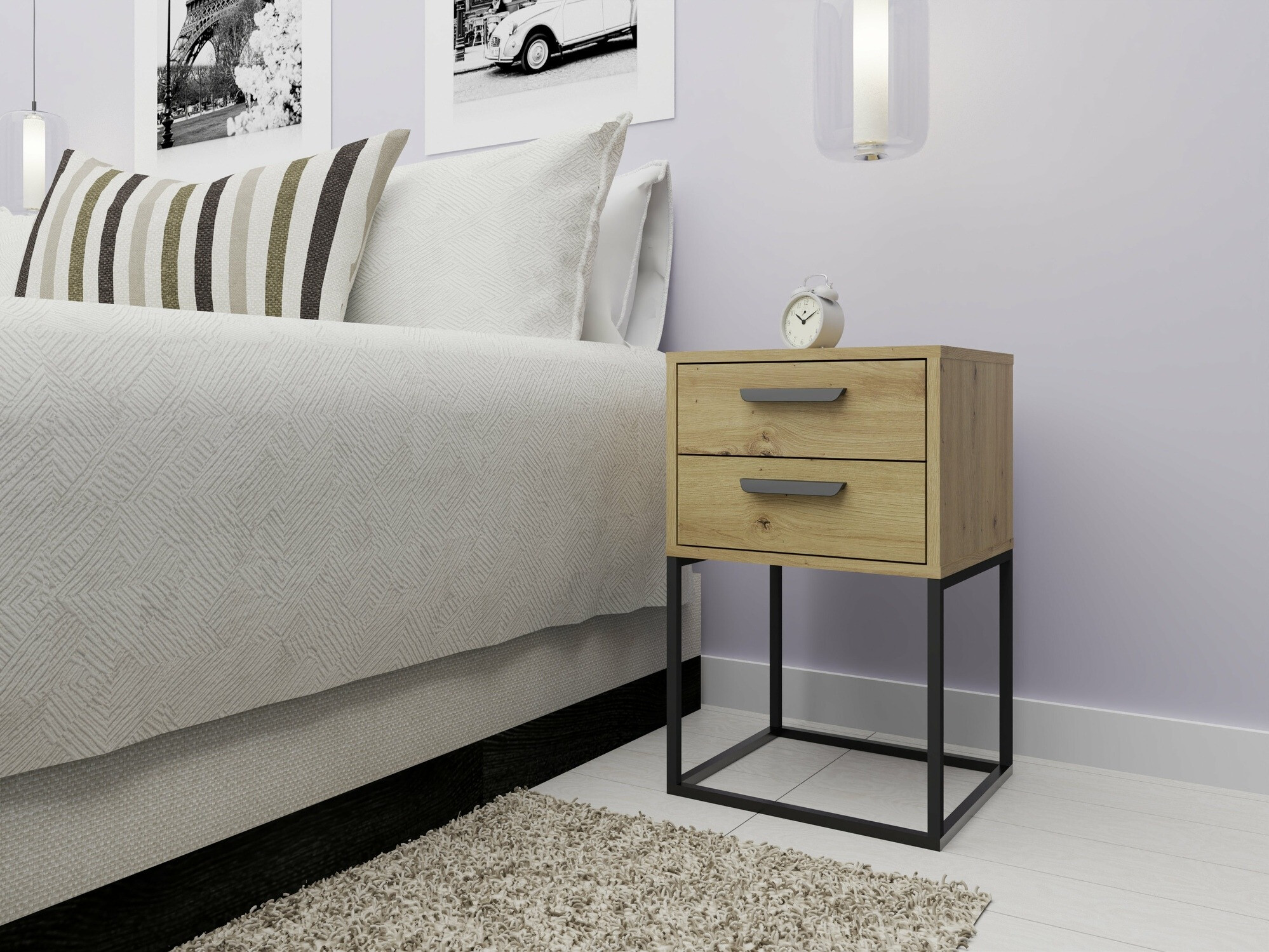 Nachttisch Bristol 196 (Artisan Eichenholzoptik)