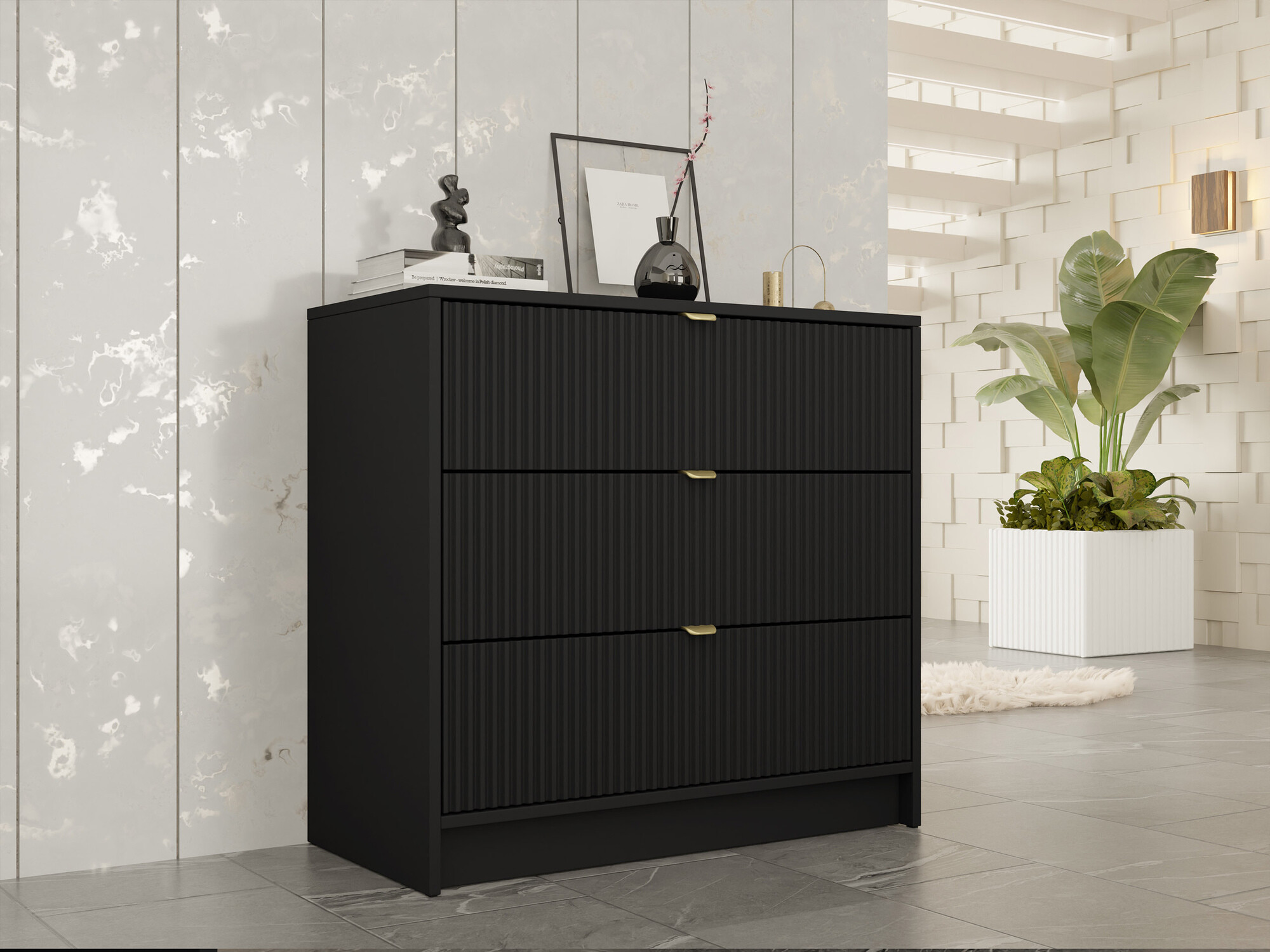 Kommoden Comfivo Papilio I (Schwarz)