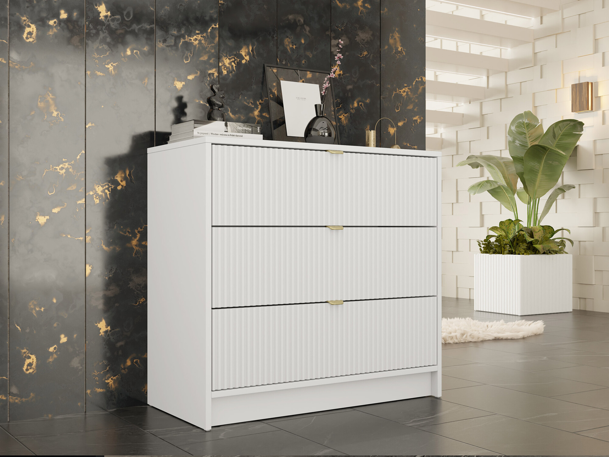 Kommoden Comfivo Papilio I (Weiß)