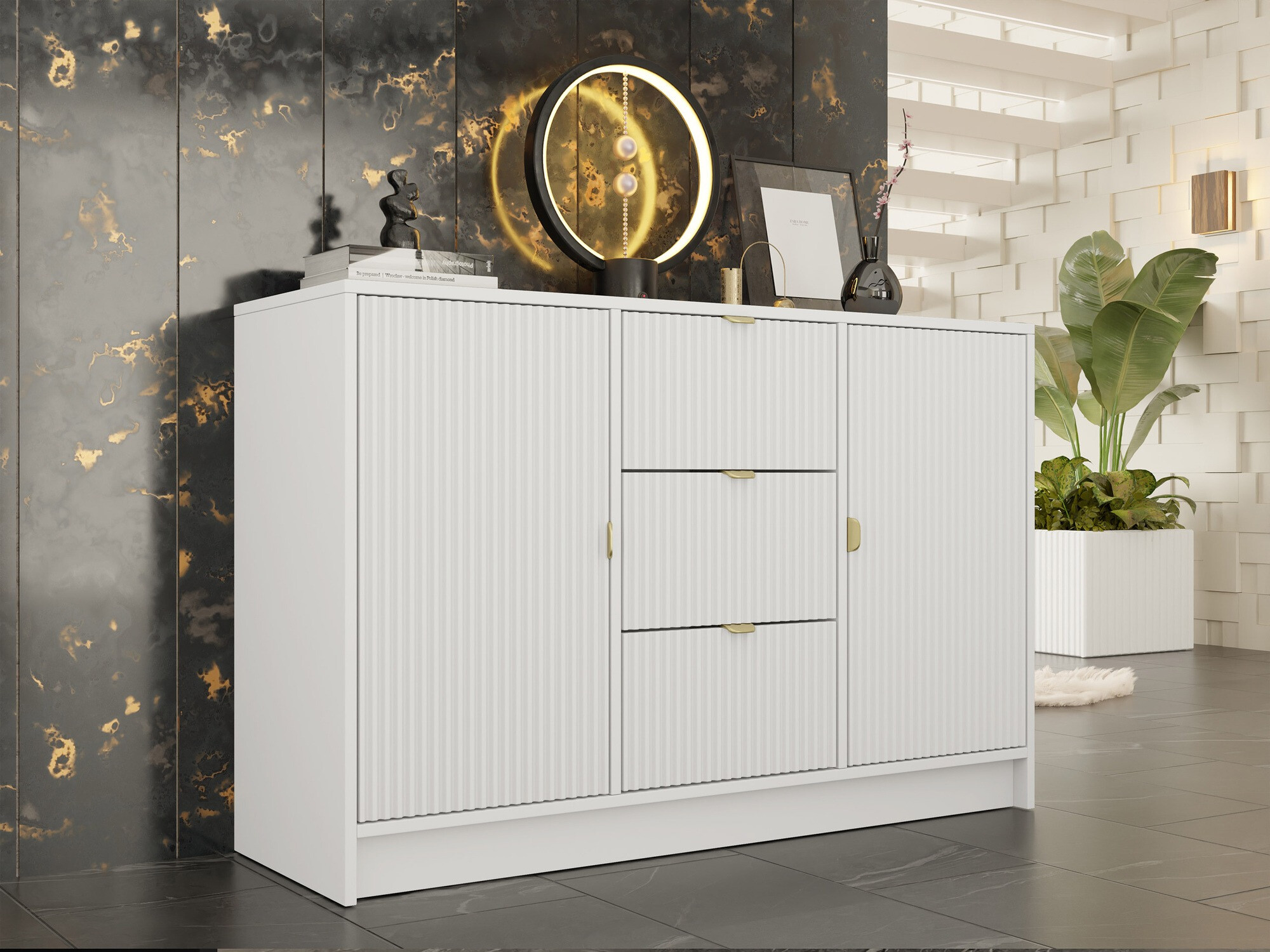 Kommoden Comfivo Papilio (Weiß)