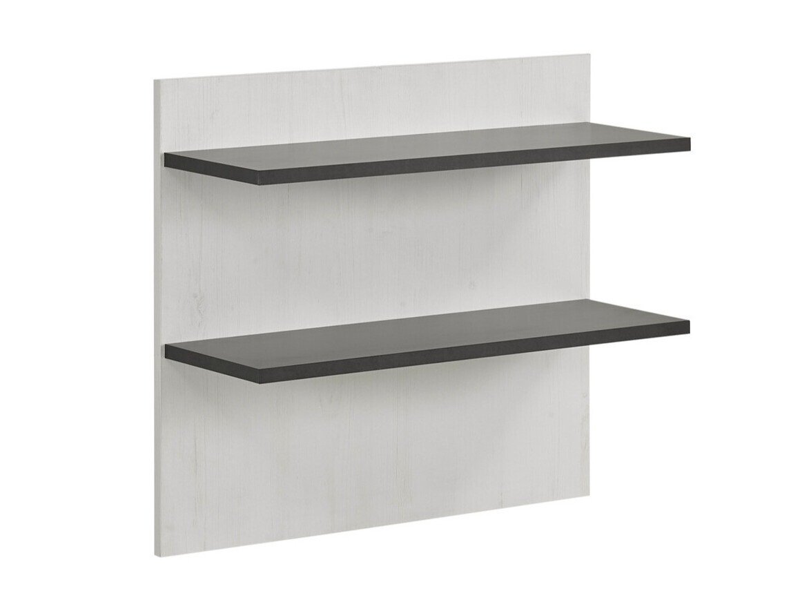 Wandregal Cirtale 105 (Anthrazit + Kiefernholzoptik gebleicht)