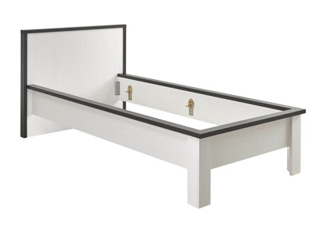 Bett Cirtale 109 (Kiefernholzoptik gebleicht + Anthrazit)