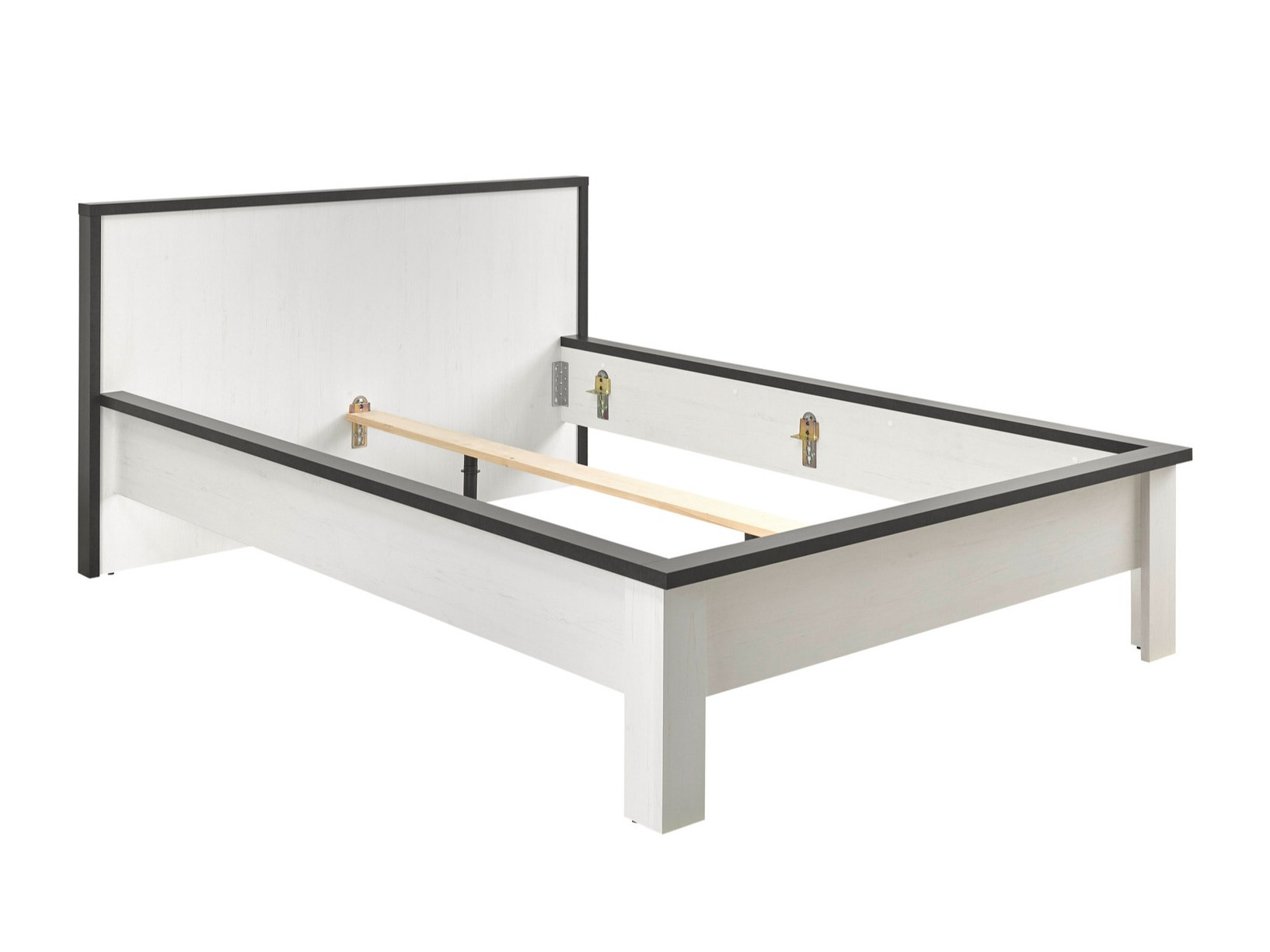 Bett Cirtale 109 (Kiefernholzoptik gebleicht + Anthrazit)