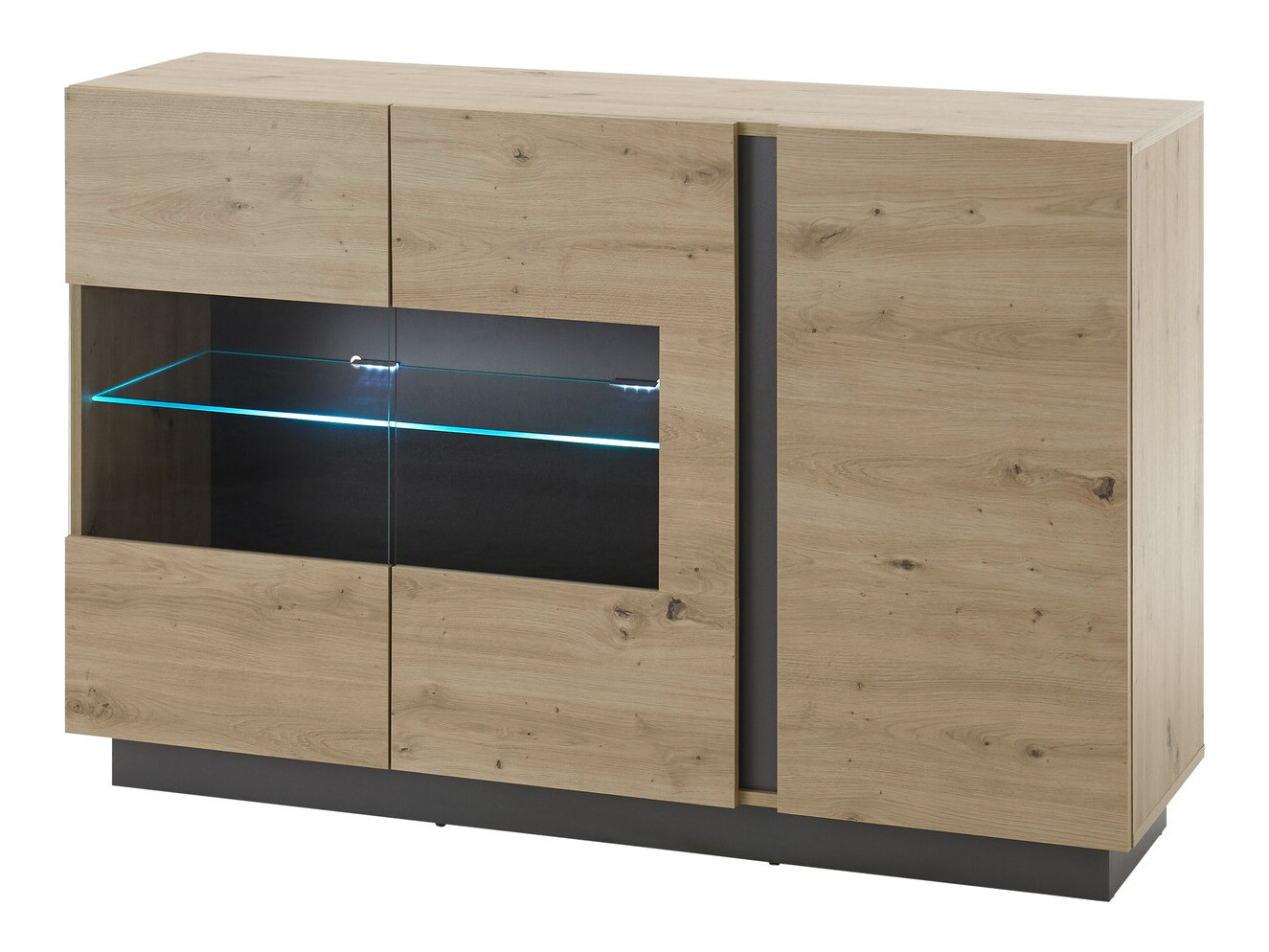 Sideboard Veropho 104 (Artisan Eichenholzoptik + Graphit)