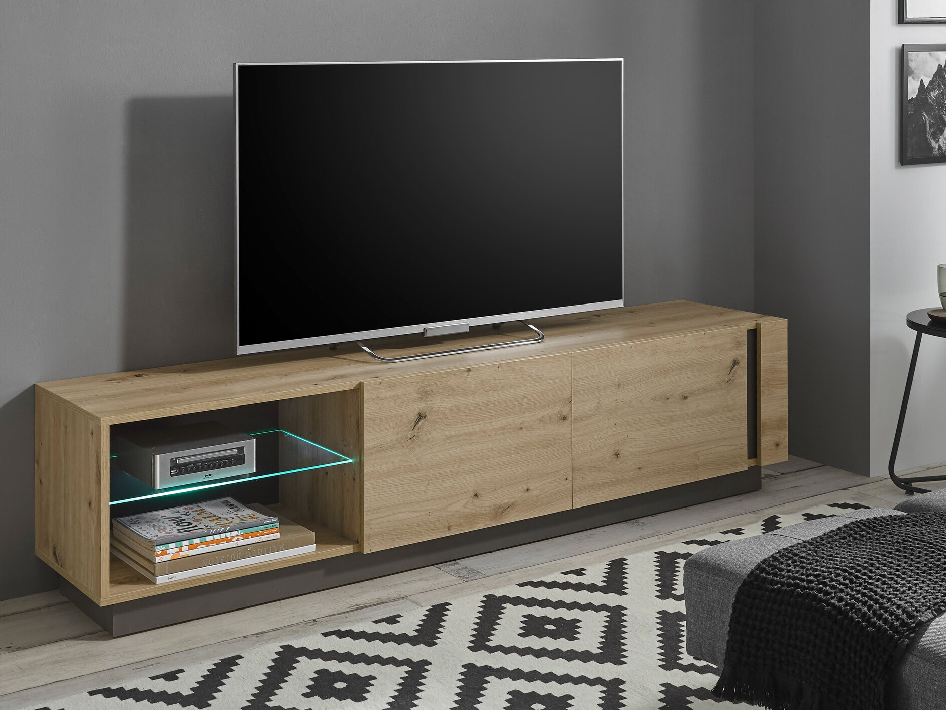 TV-Möbel Veropho 103 (Artisan Eichenholzoptik + Graphit)