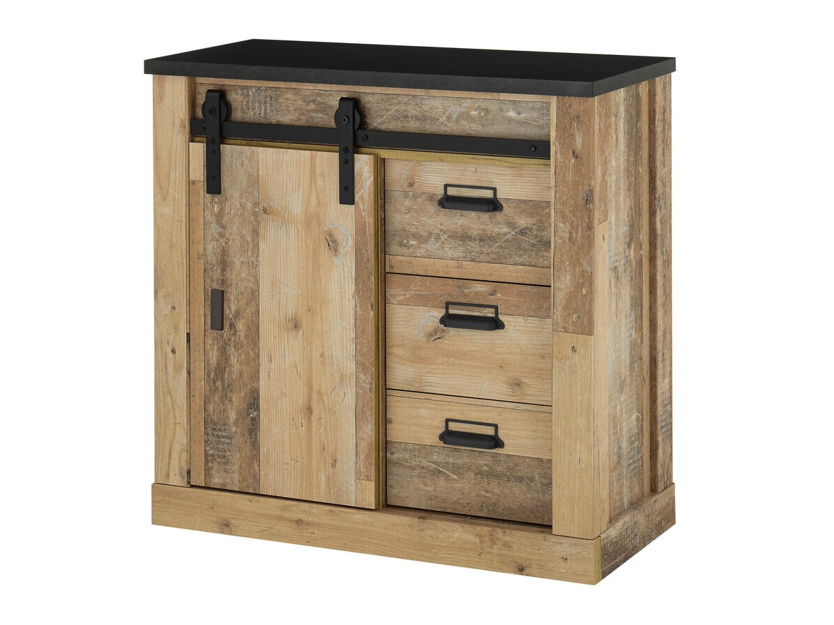 Kommoden Cirtale 117 (Anthrazit + Gealtertes Holz)