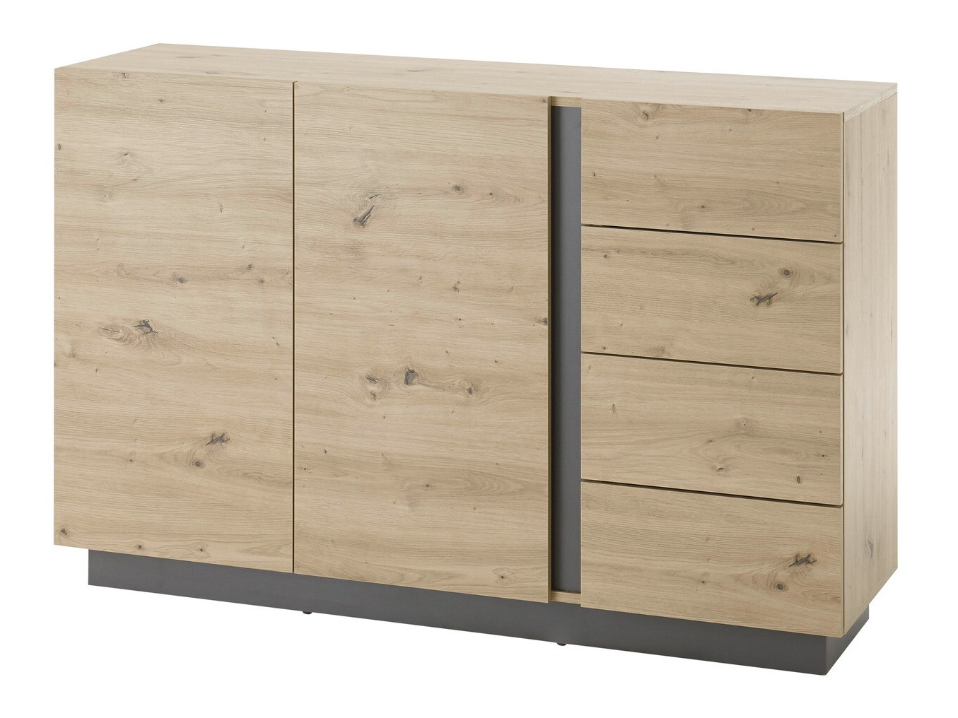 Kommoden Veropho 107 (Artisan Eichenholzoptik + Graphit)