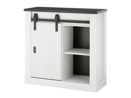 Sideboard Cirtale 119 (Kiefernholzoptik gebleicht + Anthrazit)
