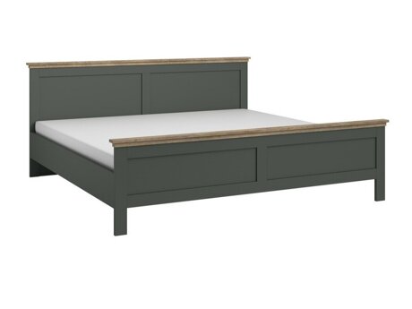 Bett Tolnue 120 (Dunkelgrün + Lefkas-Eiche)