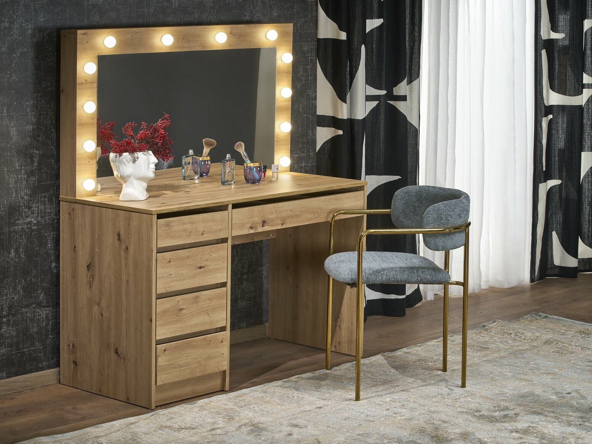 Schminktisch Houston 1504 (Artisan Eichenholzoptik)