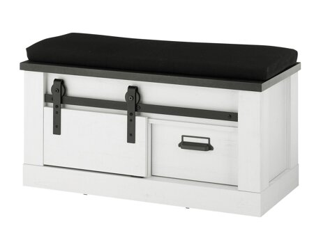 Schuhschrank Cirtale 125 (Anthrazit + Kiefernholzoptik gebleicht)