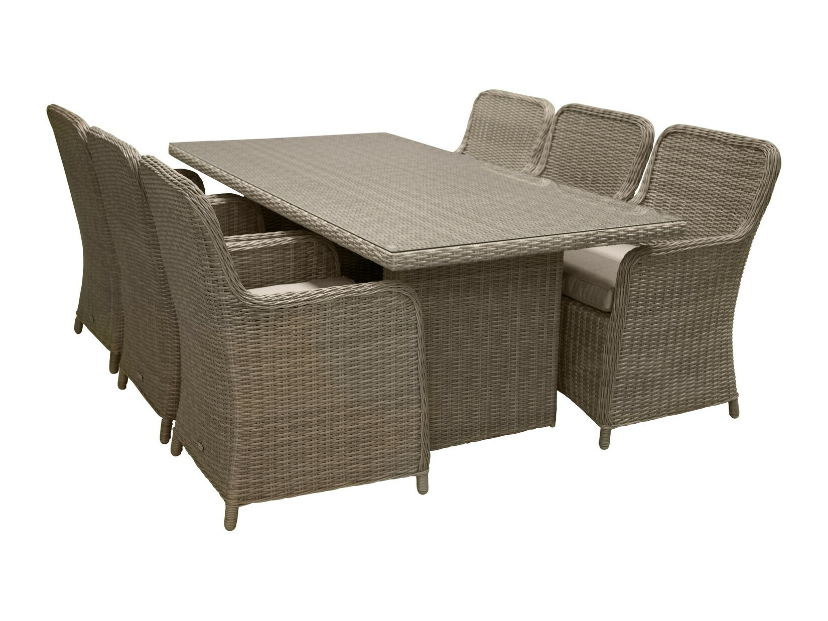 Tisch und Stühle Dallas 2201 (Hellbraun + Beige)