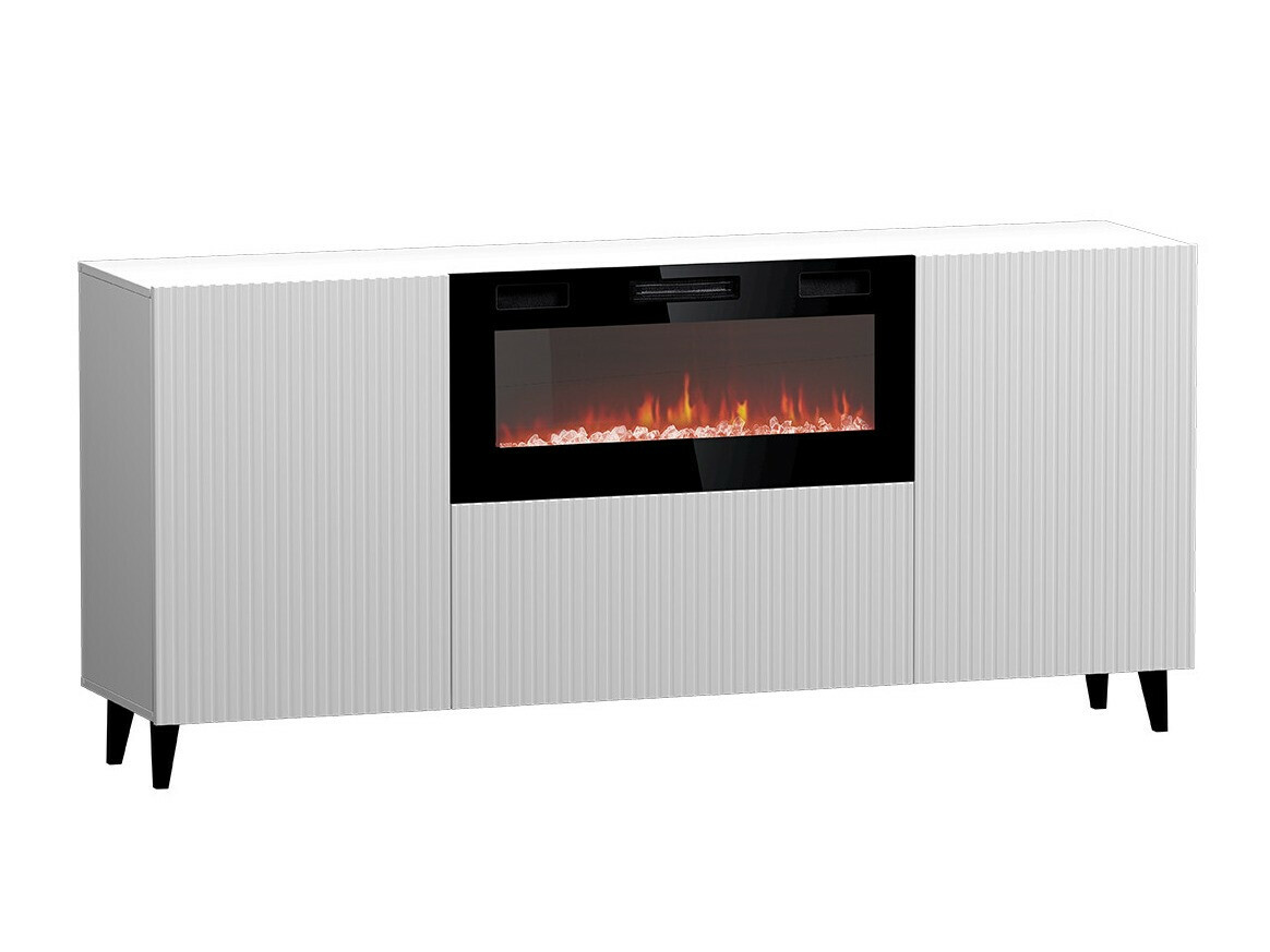 Sideboard Dicto I (Weiß + Schwarz)