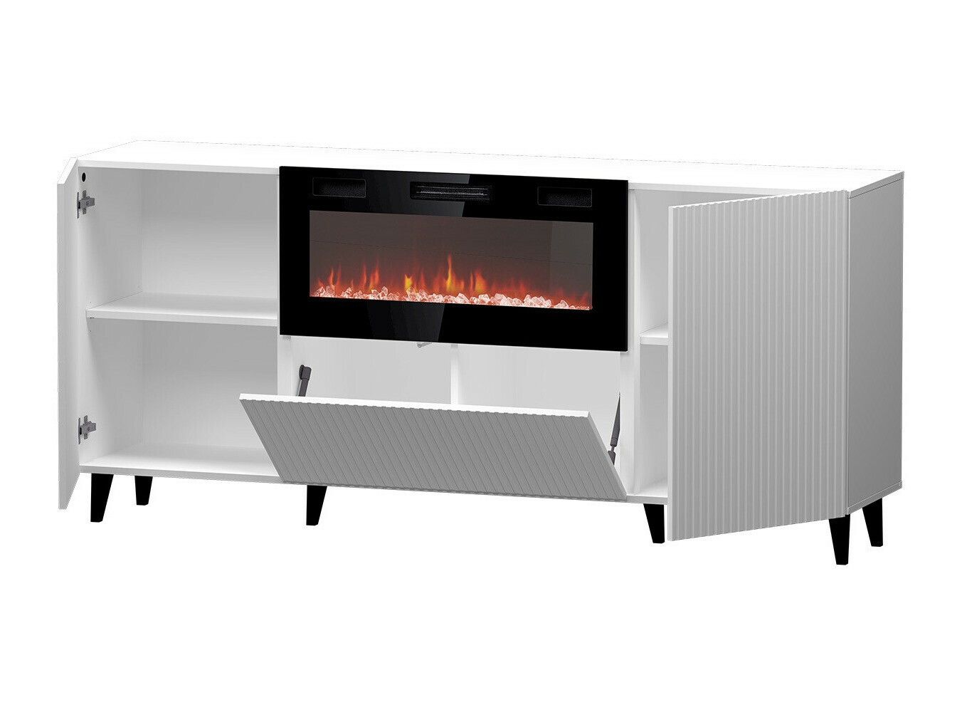 Sideboard Levmari 104 (Schwarz + Gold)