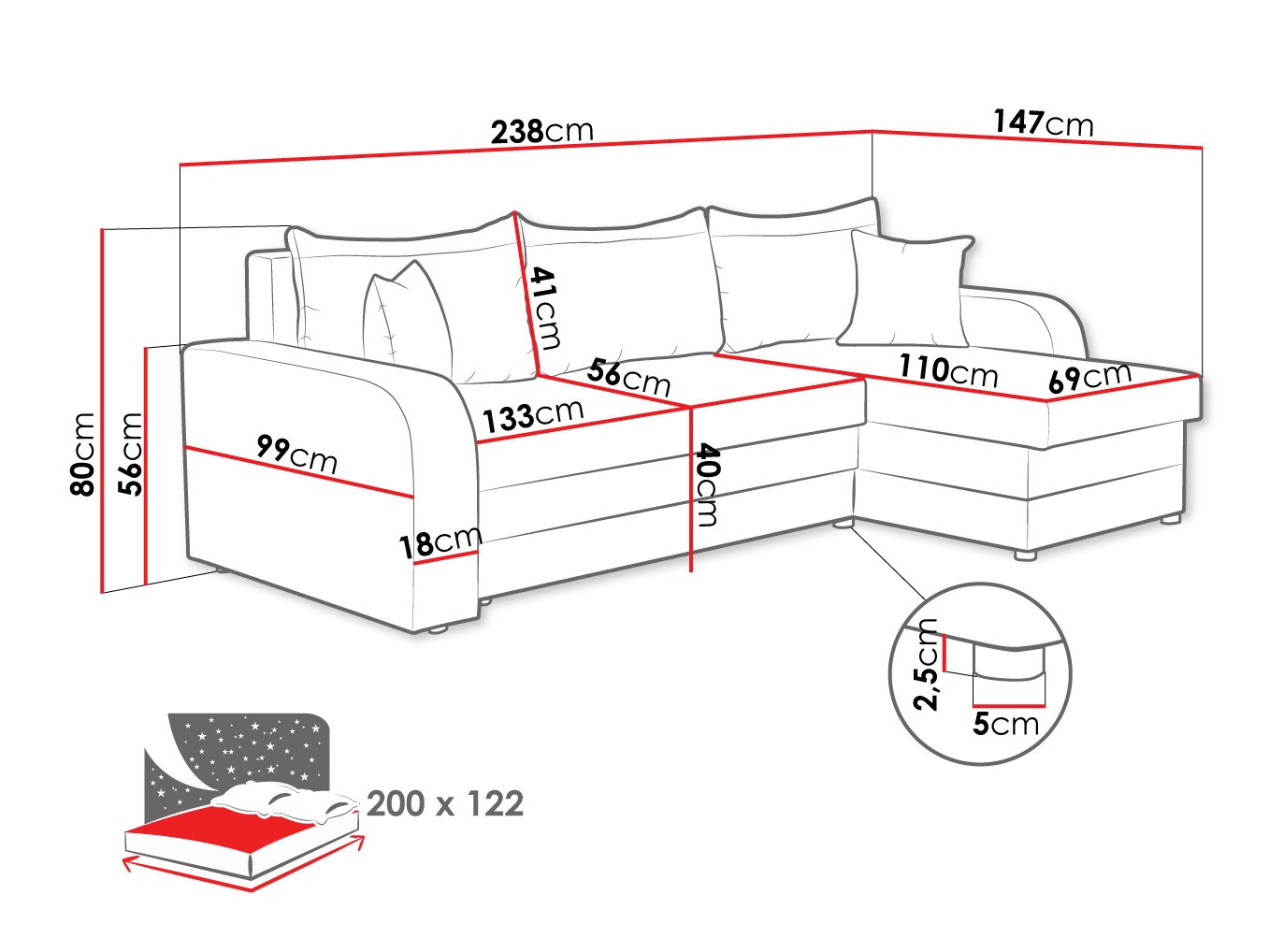 Ecksofa Comfivo 203 (Poso 01)
