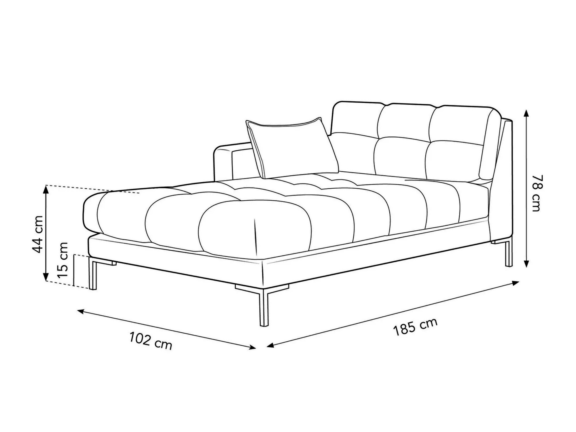 Chaiselongue Lormelo 107 (Bluvel 06)