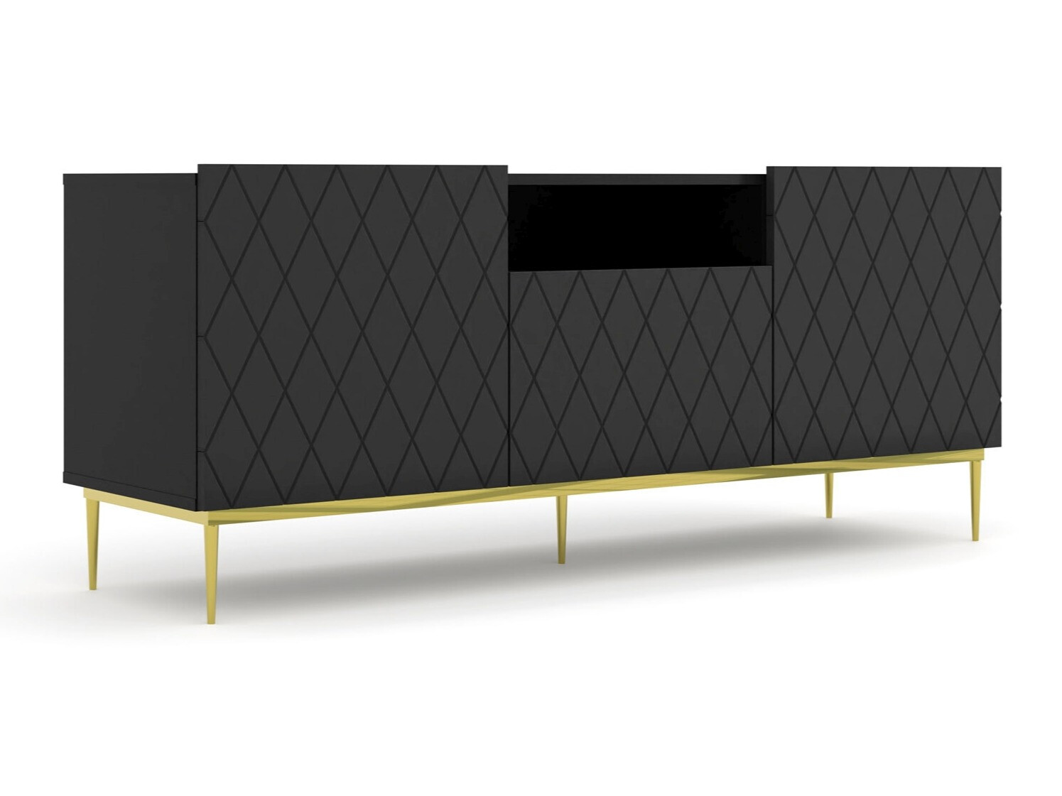 TV-Möbel Melmoro 100 (Schwarz)