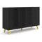 Sideboard Melmoro 104 (Schwarz glänzend + Gold)