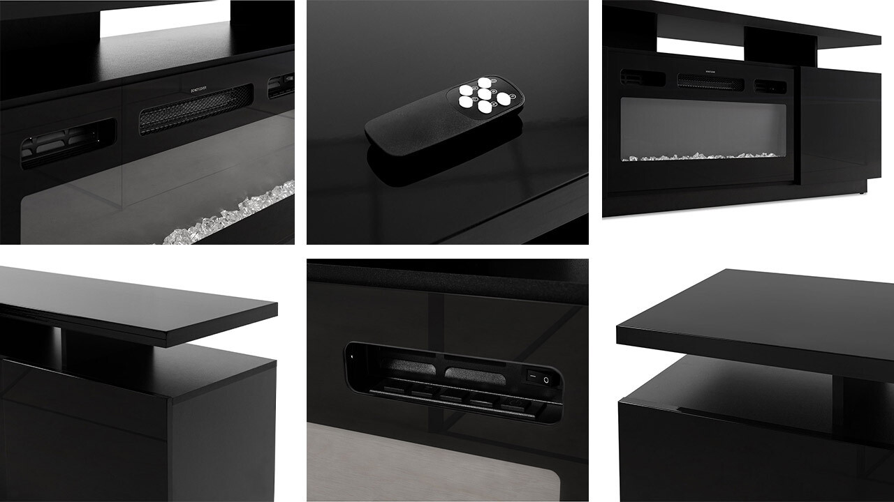 TV-Möbel Figura I (Weiß + Weiß glänzend)