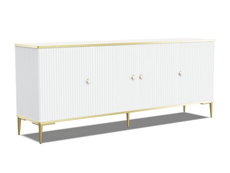 Sideboard Romciro 101 (Weiß + Gold)