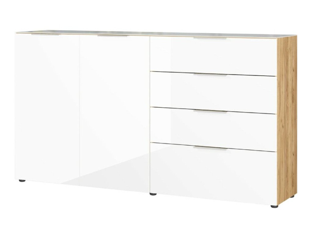 Kommoden Sacramento 302 (Weiß + Navarra eichenholzoptik)