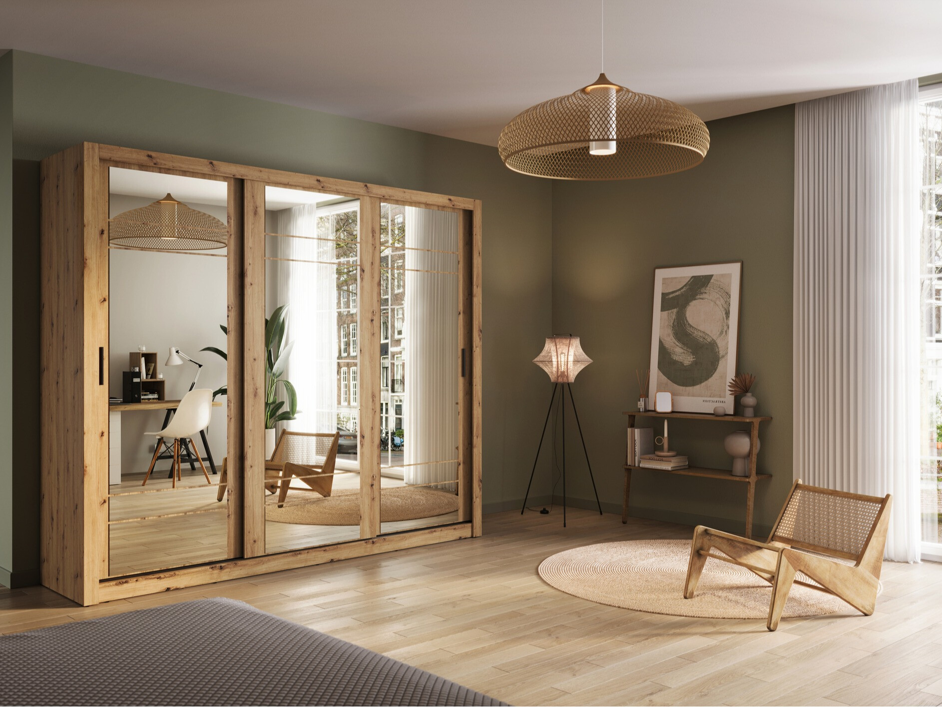 Kleiderschrank Fresno 101 (Artisan Eichenholzoptik)