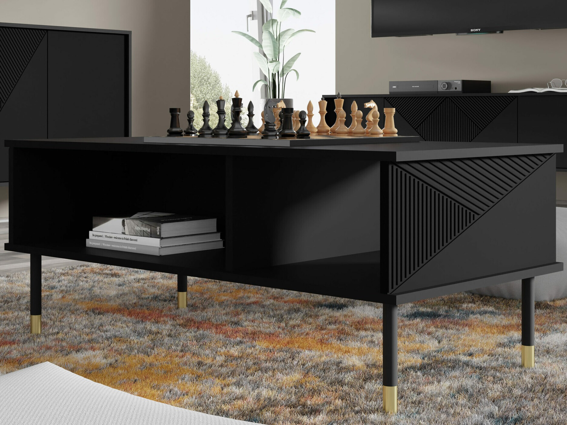 Couchtisch Teopha 102 (Schwarz)