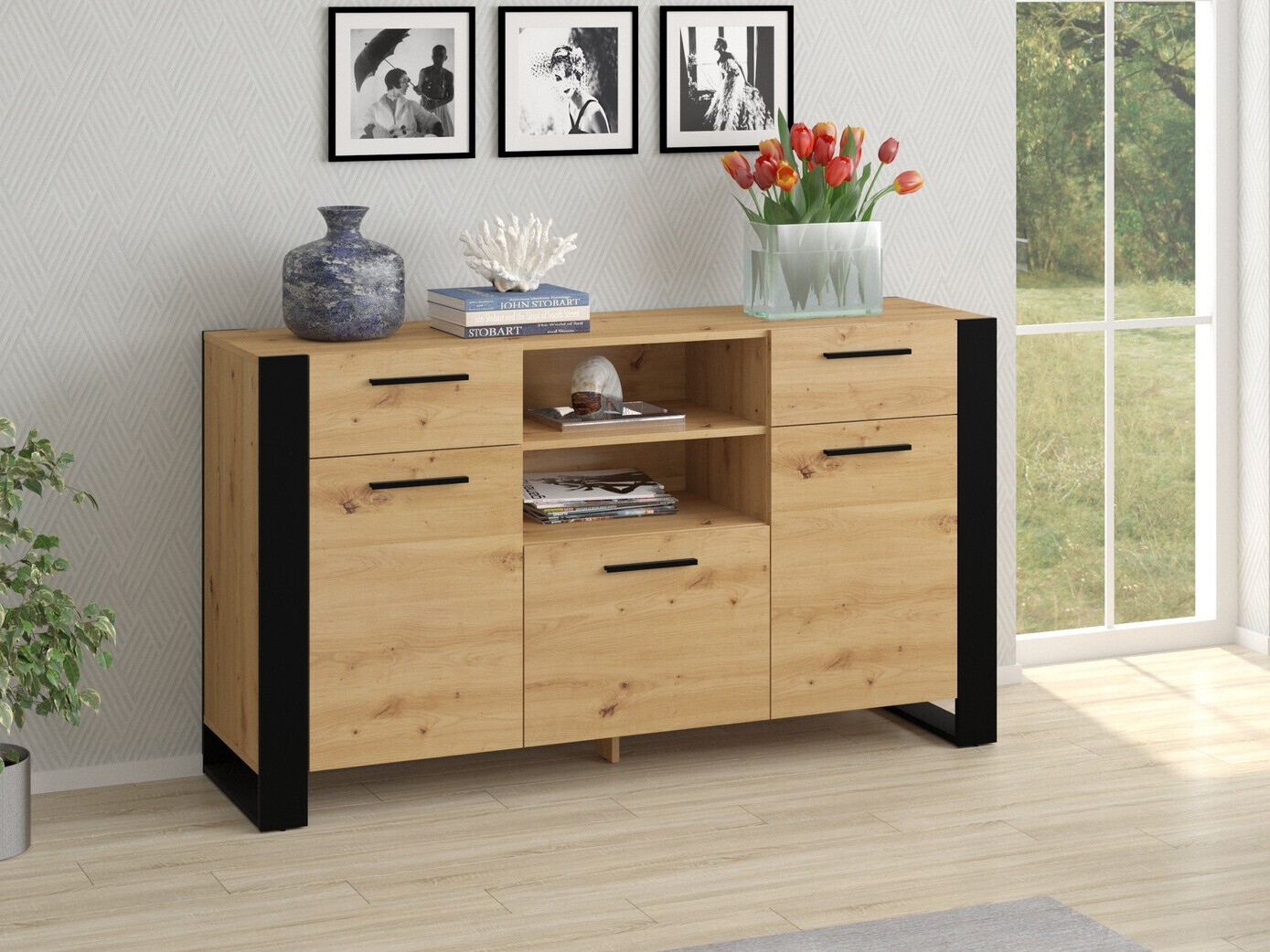 Kommoden Cordoro 115 (Artisan Eichenholzoptik)