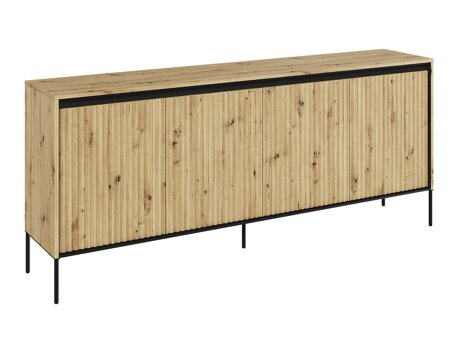 Sideboard Fernolu 103 (Artisan Eichenholzoptik + Schwarz)