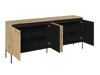 Sideboard Fernolu 103 (Artisan Eichenholzoptik + Schwarz)