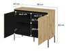 Sideboard Fernolu 101 (Artisan Eichenholzoptik + Schwarz)